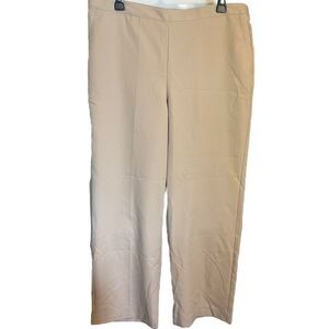 Alfred Dunner classic fit comfort waist women's khaki slacks polyester pants 14‎